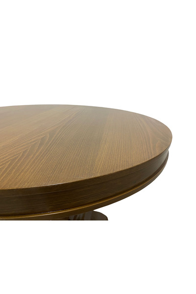 Gazzini Furniture Orleans Fransız Klasik Still Yuvarlak Açılır Ceviz Masa 100x100