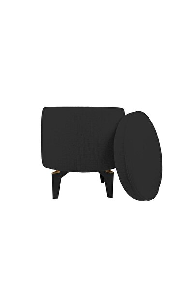 Gazzini Furniture Rio Retro Ayaklı Sandıklı Silindir Dekoratif Puf