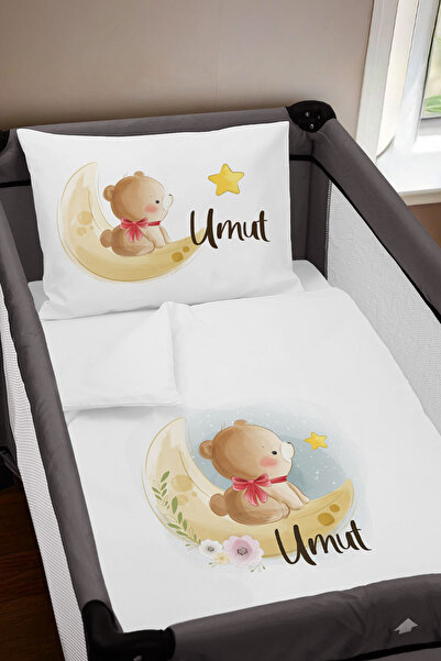 Homamia Isme Özel 75x120 Park Yatak Beşik Nevresim Takımı