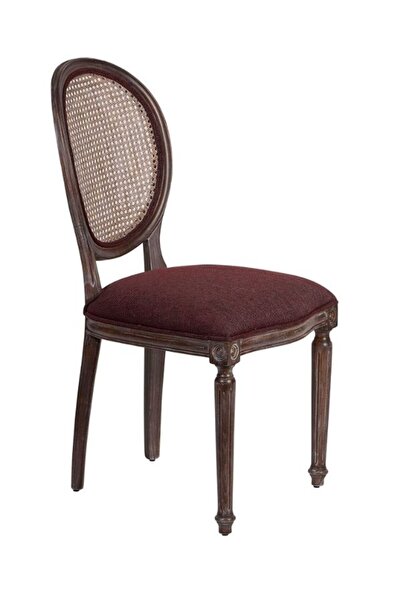 Gazzini Furniture Madalyon Hazeranlı Ahşap Klasik Sandalye