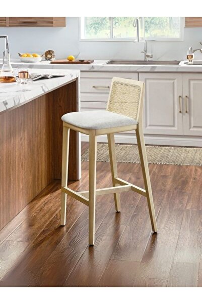 Gazzini Furniture Martha Krem Bar Sandalyesi