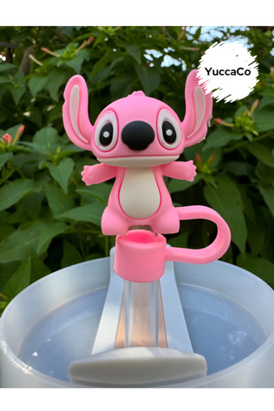 YuccaCo Accessorize Your Life Stitch Termos Aksesuar/Stiç Pipet Koruyucu/Koala Pipet Kılıfı/Çizgi FigürPipet Tıpası