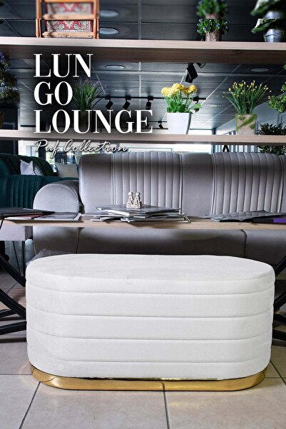 Gazzini Furniture Lungo Long Line Gold Puf