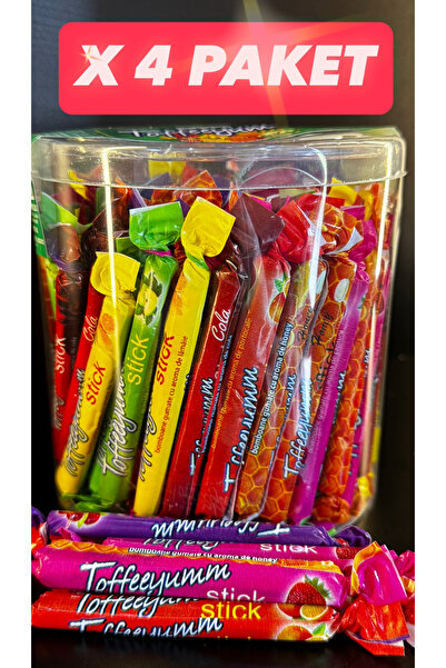 TOFFEEYUMM TOFFEYUM STİCK ŞEKER 120 ADET 4 ADET