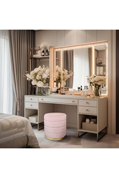 Gazzini Furniture Lungo Roller Gold Luxery Puf