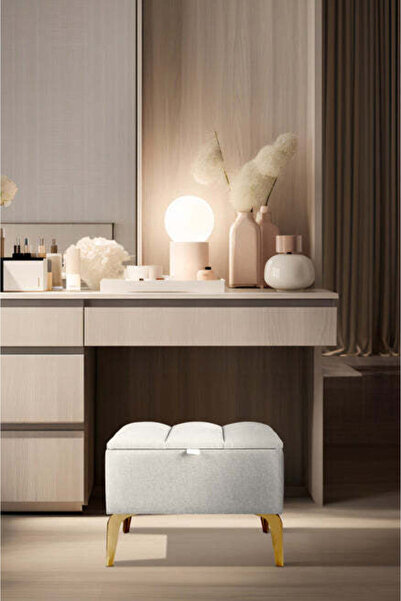 Gazzini Furniture Vetra Mini Gold Royal Sandıklı Dekoratif Puf