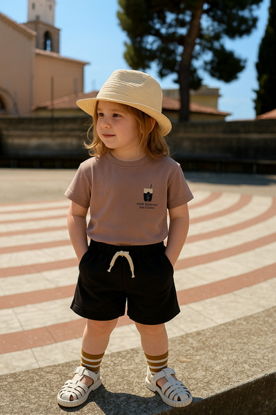 rg kidsstore Unisex dečiji set od Pamuk dela T-shirt i šortsa - 100% pamuk