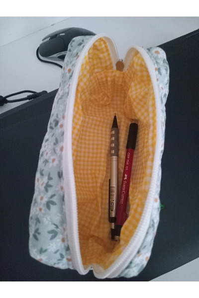 nartella Mini Daisy Patterned Pen Holder - School Pen Holder - Pencil Case - Soft Lined
