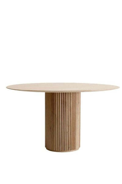 Gazzini Furniture Breeze Yuvarlak Ahşap Bohem Masa 130x130