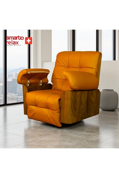 Smarto relax Münih Elektrikli TV Koltuğu Berjer – Deri, Kademeli Sırt, Kontro...