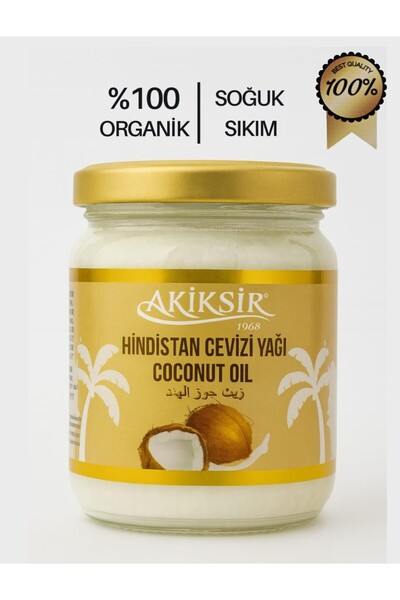 Akiksir Hindistan cevizi yağı 150 GR Doğal Soğuk Sıkım