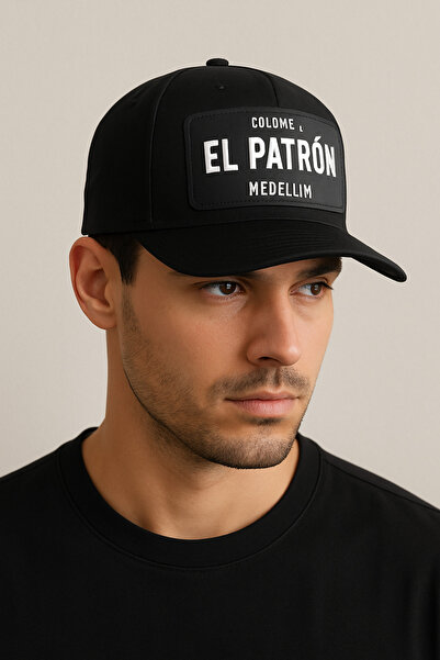 CosmoOutlet El Patron Medellin Colombia з пластиною ззаду, регульована чоловіча чорна кепка
