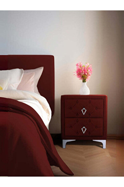 Gazzini Furniture Ruby Silver Komodin, 2 Çekmeceli