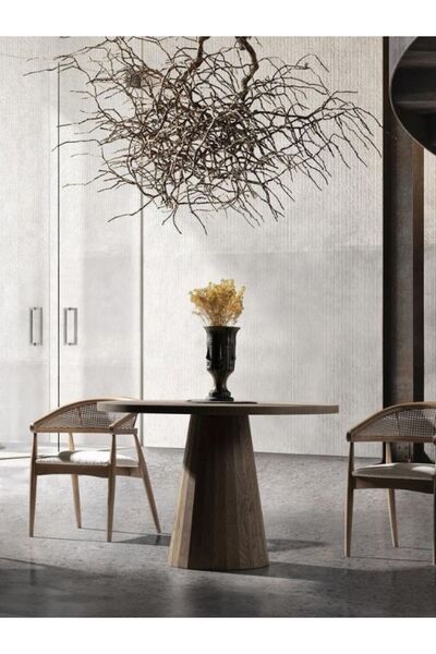 Gazzini Furniture Verona Ceviz Ahşap Yemek Masası 100x100