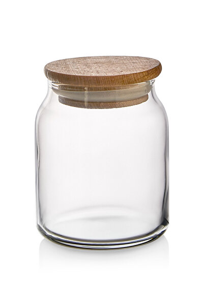 Kitchen Life Set de 6 recipiente pentru condimente din lemn cu capac Myrina cu etichetă 300 ml x6