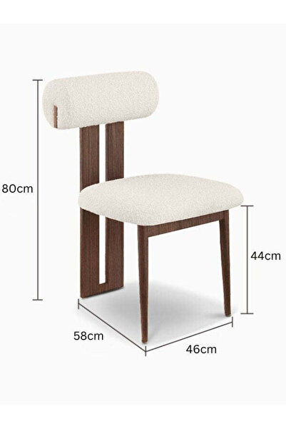 Gazzini Furniture Poofy İskandinav Ahşap Bohem Sandalye