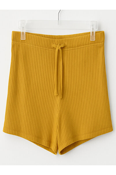 Ersa %100 Pamuk Kadın Fitilli Çizgili Ince Şort