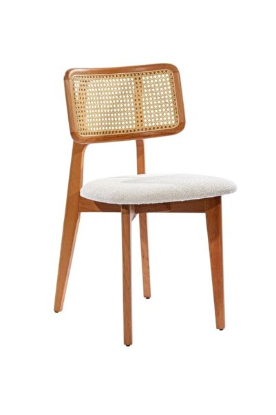 Gazzini Furniture Zeus Hazeranlı Hasırlı Model Ahşap Bohem Sandalye