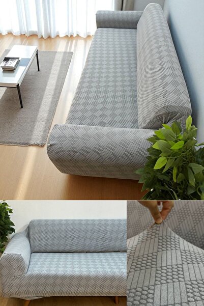 coverbox Husa scaun Maderin Elastic pentru 3 locuri Husa canapea extensibila ...