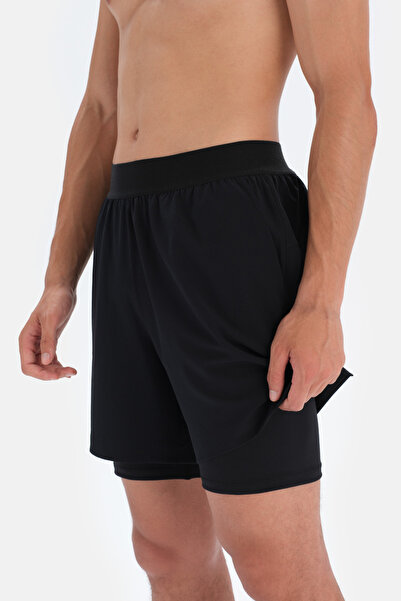 Dagi Siyah Active Taytlı Dokuma Şort