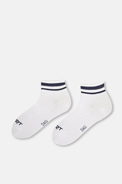 Dagi Λευκές ανδρικές πολύχρωμες ριγέ αθλητικές κάλτσες 2-pack