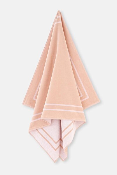 Dagi Prosop de plajă din catifea Dusty Rose 80X150 - Culoare uni