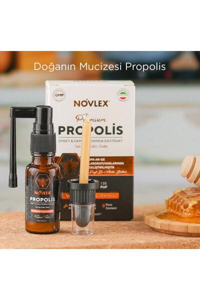 novlex ® Propolis Ekstrakt (Su Bazlı-Alkolsüz) Nane Aromalı Sprey & Damla (540 damla) Takviye Edici G