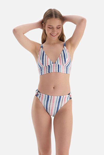 Dagi Top de bikini bralet roz-albastru