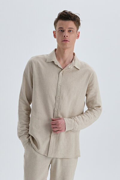 Dagi Beige Linen Shirt