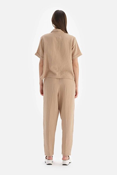 Dagi Beige Muslin Trousers