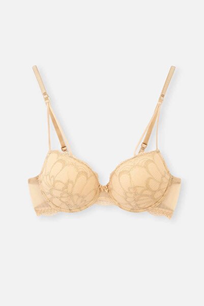 Dagi حمالة صدر داخلية بتفاصيل دانتيل باللون البيج
