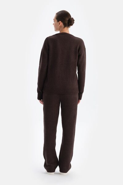 Dagi Dark Brown Chenille Trousers