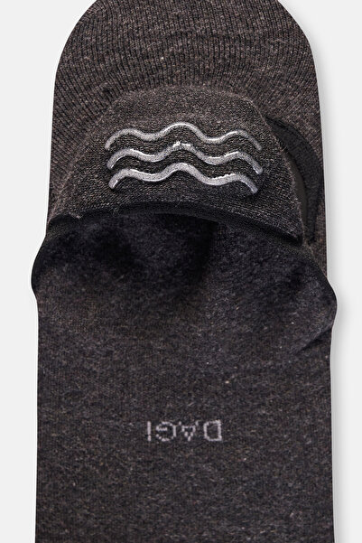 Dagi Anthracite Melange Men's Cotton Short Invisible Socks