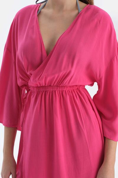 Dagi Fuşya Kruvaze Elbise