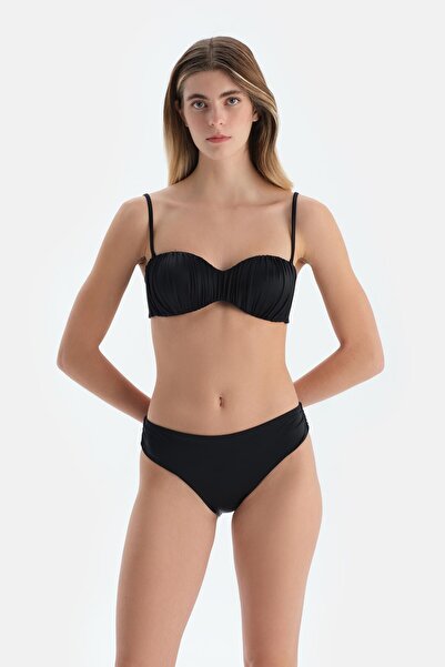 Dagi Black Mid Waist Bikini Bottom