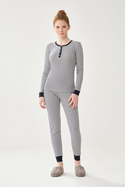 Dagi Βαμβακερό πάτο πιτζάμα με μοτίβο σε μπλε ρίγες