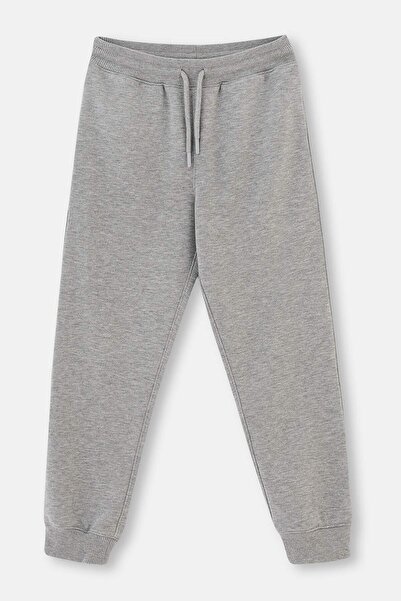 Dagi Gray Melange Basic Unisex Tracksuit Bottom