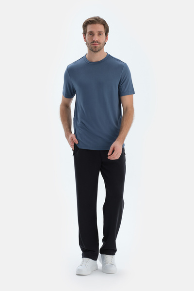 Dagi Μπλουζάκι Indigo Crew Neck με κοντό μανίκι κανονικό Modal