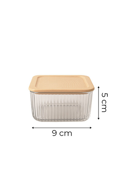 Kitchen Life 7 Piece Bamboo Look Breakfast Set with Trays - Square Breakfast Bowl Set Storage Container