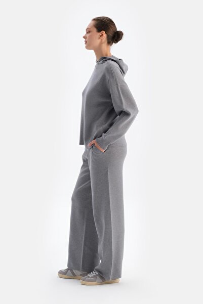 Dagi Gri Melanj Soft Tuşeli Pantolon