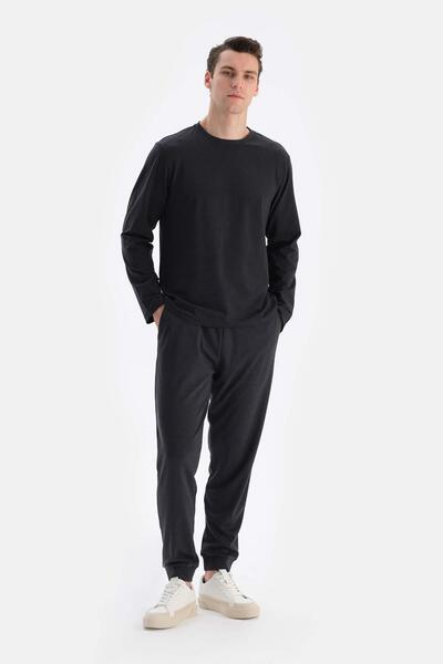 Dagi Pantaloni de trening afumati Everfresh - Detaliat cu nervuri
