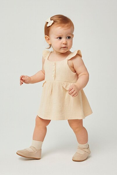 Bibaby Biorganic Summer Cherry Dress 76030 Stone