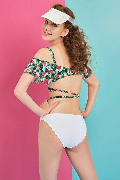 Dagi Green Front Tie Bikini Top