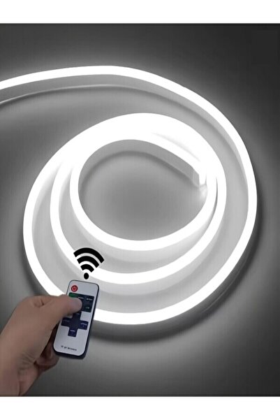 ACIKO 12 Volt Neon LED Şerit Işık Seti | 12V Adaptör + RF Kumanda | Esnek ve ...