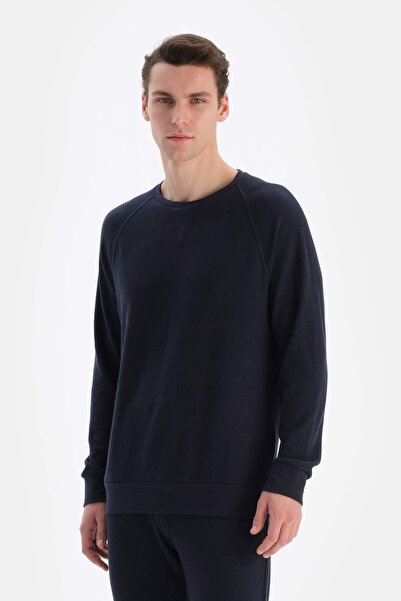 Dagi Світшот з довгими рукавами та вольф-коміром, темно-синій