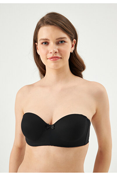 Eros Black Ersk140 Camellia Strapless Empty Cup Single Bra