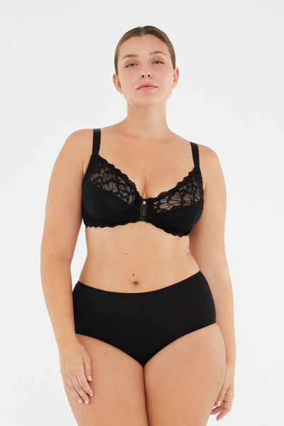 Dagi Сутиен с дантела с черен мак и детайли