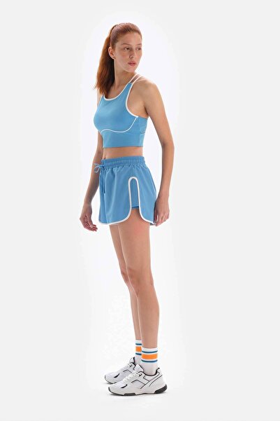 Dagi Light Blue Active Backless Sports Bra