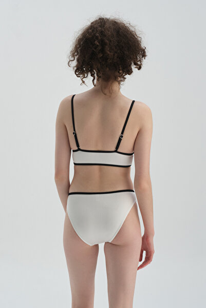 Dagi Siyah Beyaz Yüksek Bel Bikini Alt