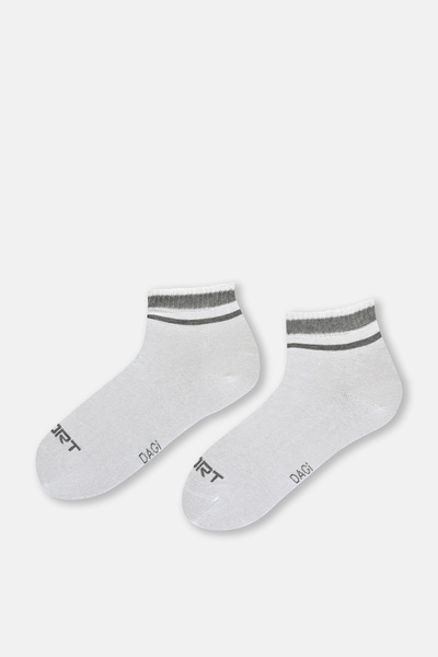 Dagi Λευκές ανδρικές πολύχρωμες ριγέ αθλητικές κάλτσες 2-pack
